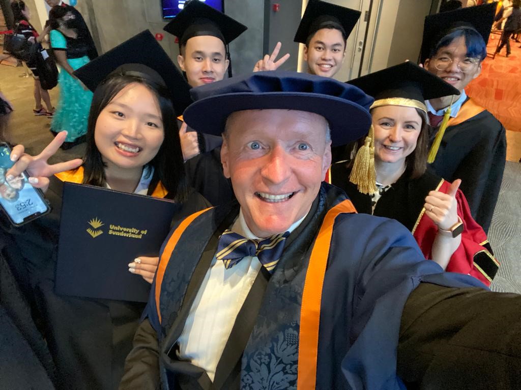 Dr Derek Watson at the graduation ceremonies in Malaysia 